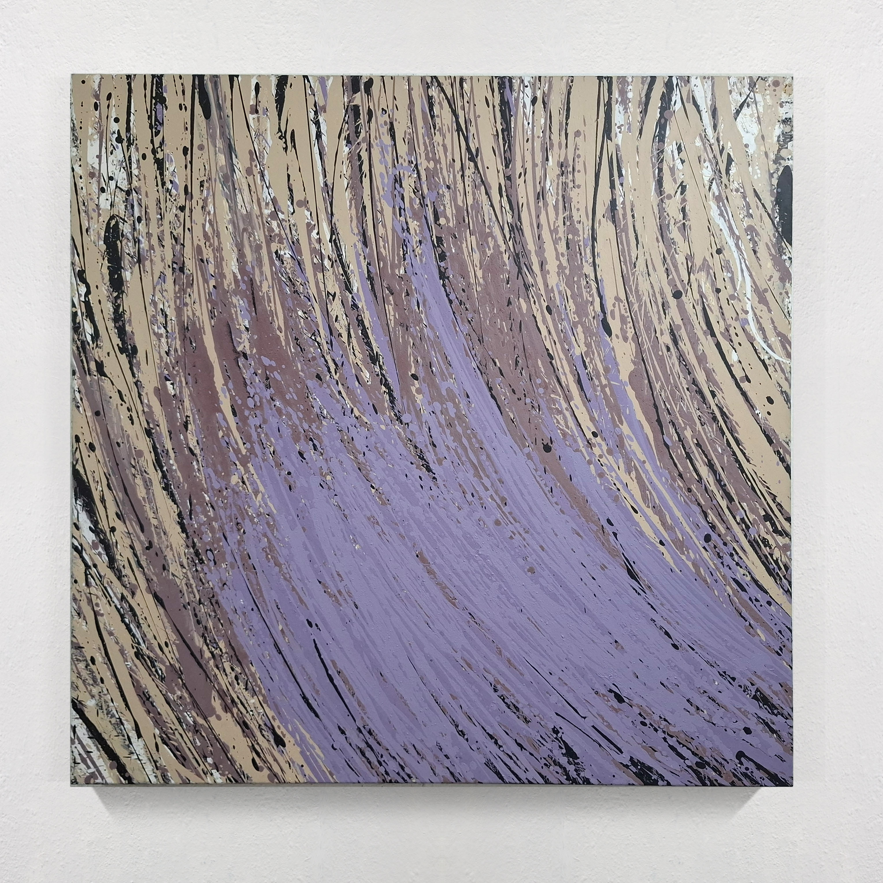 Spritzenbild, Acryl auf Leinwand, 2025, 120 cm x 120 cm